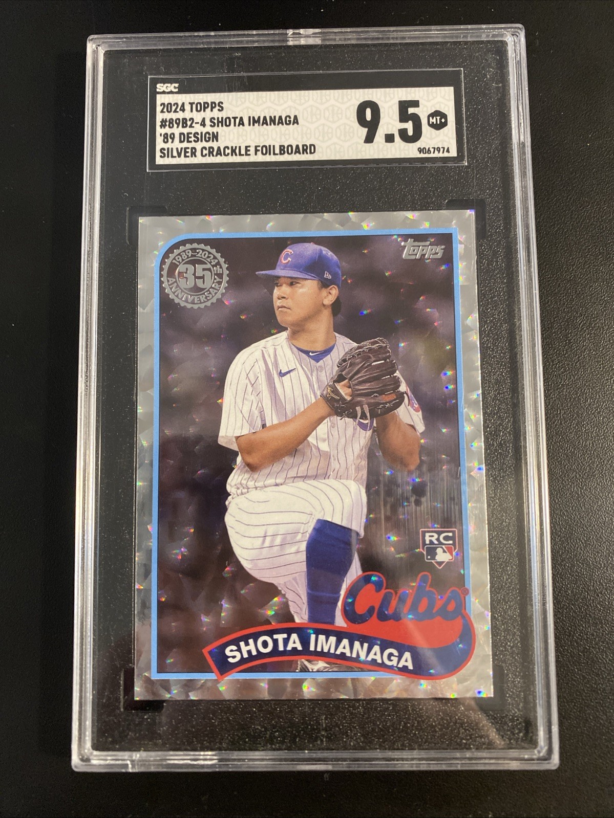 2024 Topps ‘89 Design Silver Crackle Foil Shota Imanaga Rookie 89B2-4 SGC 9.5