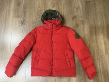 MONCLER BADENNE Red Hooded Puffer Jacket Coat Youth 14 Year