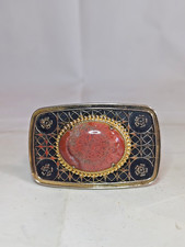VINTAGE MULTI-COLOR Inset STONE Belt BUCKLE