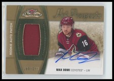 Max Domi Auto Rookie #/299 - 2015-16 Fleer Showcase #196 Arizona Coyotes