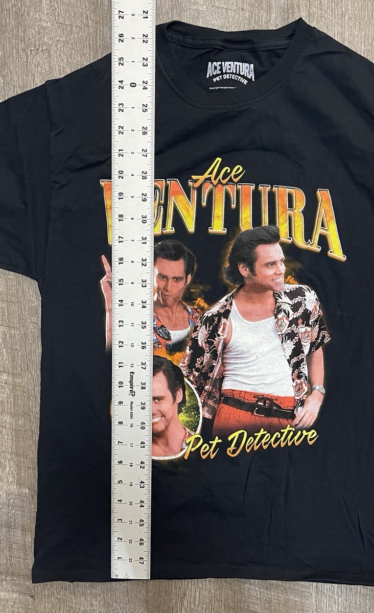 Ace Ventura Pet Detective T Shirt M Jim Carrey Movie Black Graphic