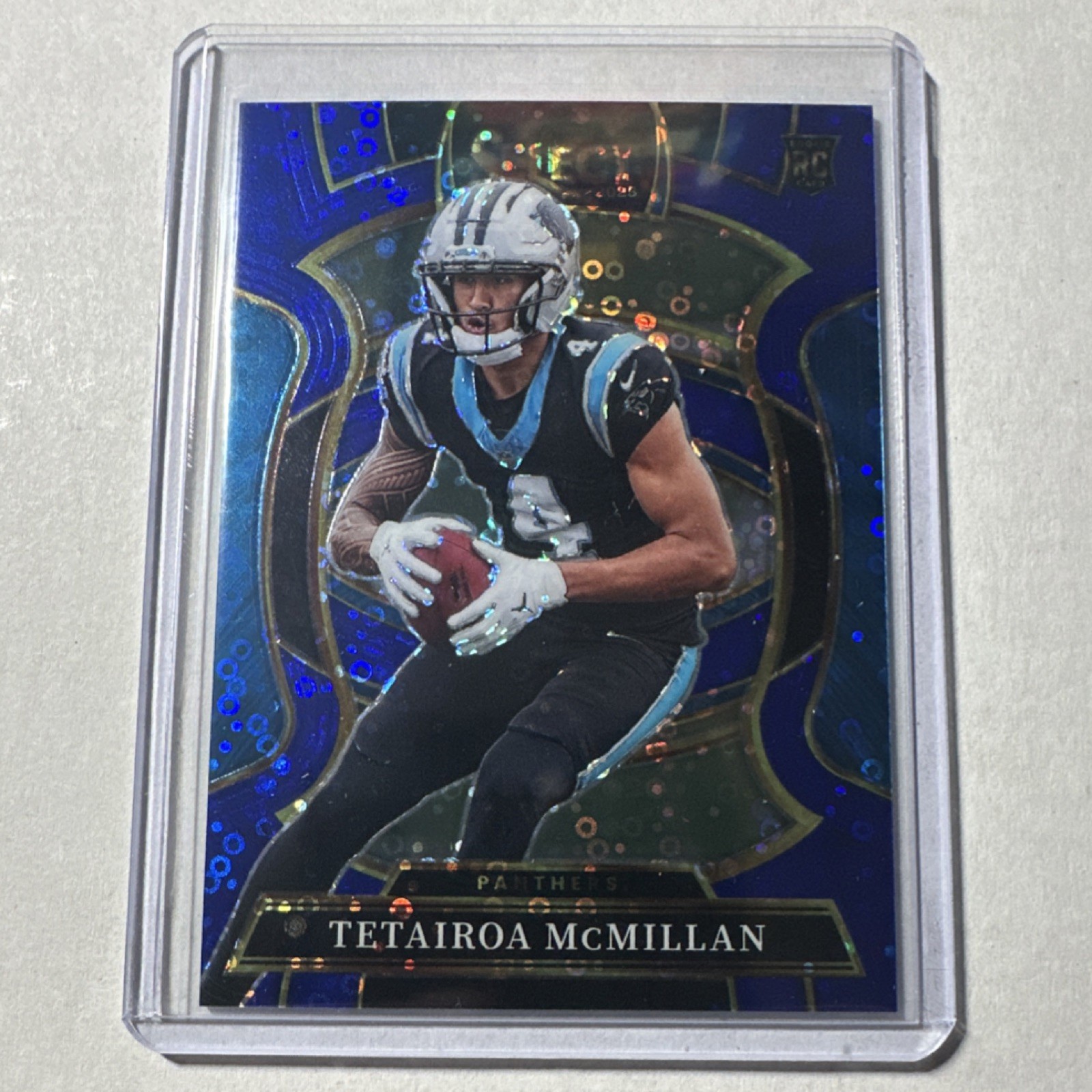 2025 Panini Select Prizm Tetairoa McMillan Base Blue Disco /25 #44 Panthers
