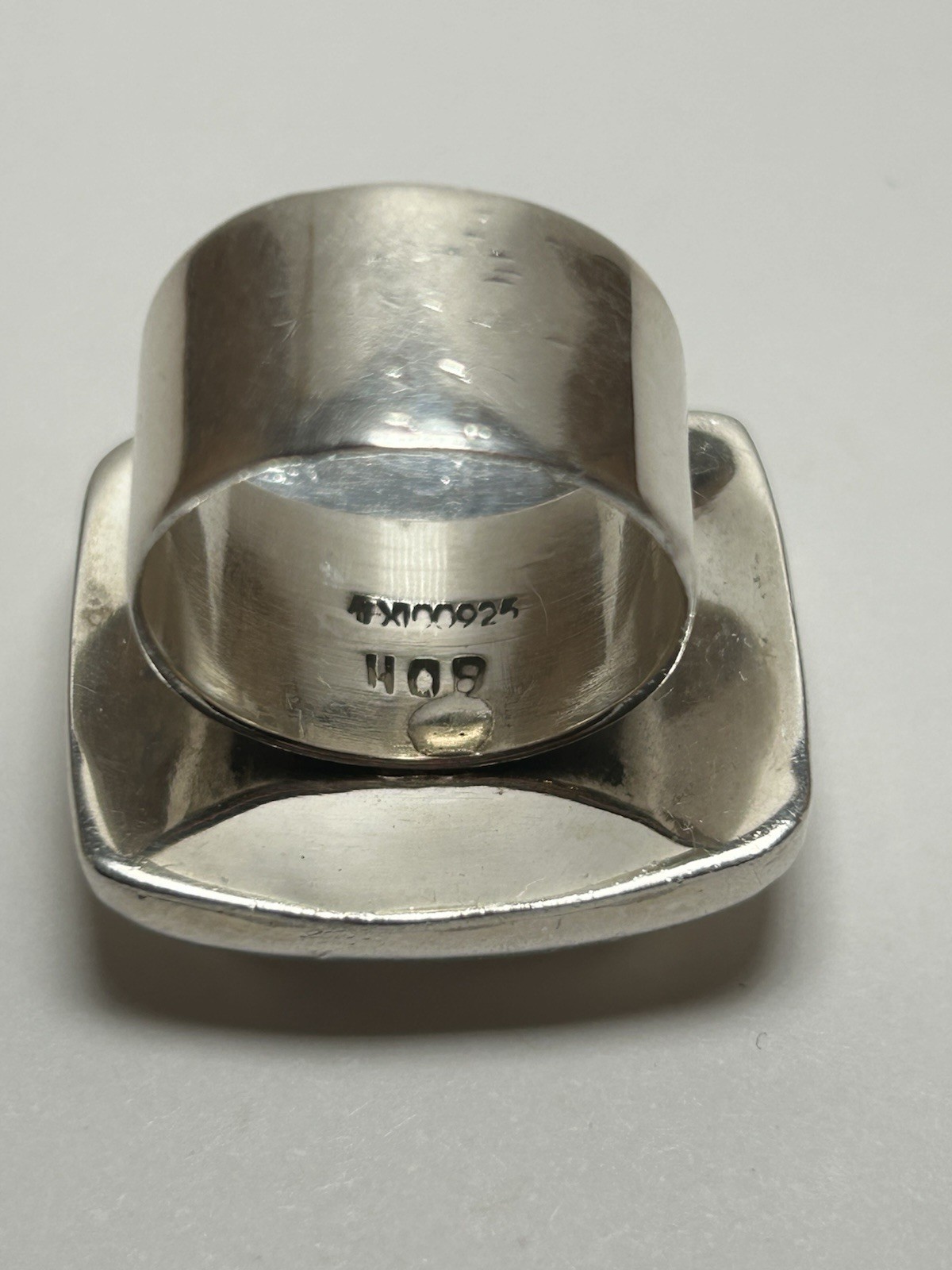 Solid 925 Sterling Silver Hammered Statement Ring… - image 4