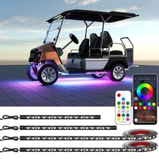 4PCS Golf Cart Underglow LED Light Kit with Built-in 12V-80V Voltage 4 PCS