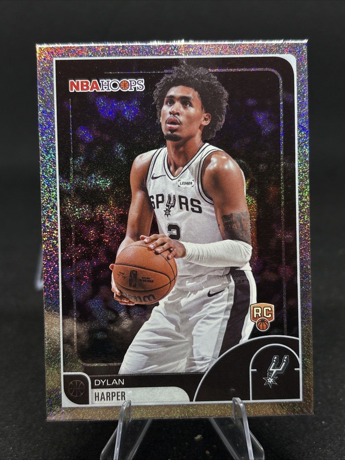 2025-26 Topps NBA Hoops - Dylan Harper #7 PIxel Burst Rookie RC Spurs