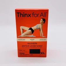 Thinx for All Super Absorbency Cotton Brief Period Underwear  X-Large Black
