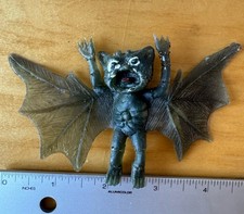 Vintage 1970s Rubber Jiggler Monster Humanoid Bat Boy Creature Made In Hong Kong
