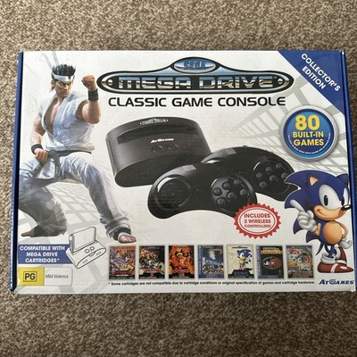ATGAMES SEGA MEGA DRIVE CLASSIC KONSOLE BOXED 80 INTEGRIERTE VIDEOSPIELE INKL. SONIC