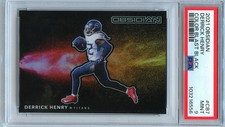 Derrick Henry 2021 Obsidian Black Color Blast SSP CASE HIT Titans PSA 9