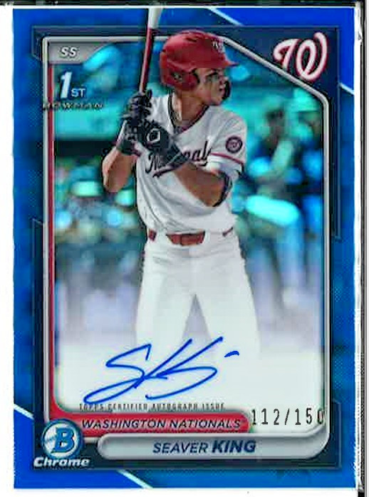 Seaver King Blue Refractor /150 Auto - 2024 Bowman Draft Chrome #CPA-SK