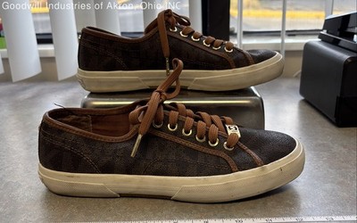 Michael Kors Keaton Brown MK Logo Monogram Sneakers Women's Size