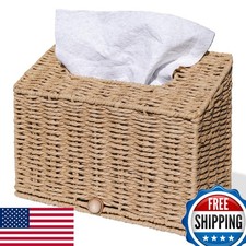 Furrywise Hand Towel Box Cover for Kleenex Hand Towels Paper Rope Natural