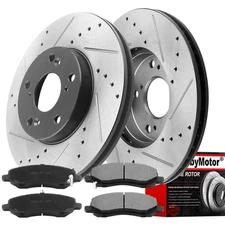 For 2006 2007 2008-2012 Mitsubishi Eclipse Front Ceramic Brake Rotors And Pads
