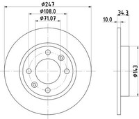 2X Hella 8DD 355 102-061 Bremsscheibe FüR Peugeot