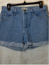 Vintage Riders By Lee Relaxed Womens Cuffed Jean Shorts Y2k 90s Size 8