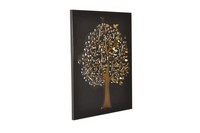Wanddekoration Baum 827, Schwarz-Gold, 51 X 2 X 64 Cm
