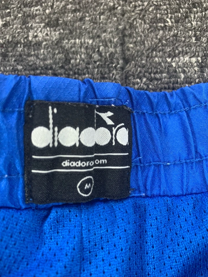 Pantalones Cortos de Gimnasio Diadora Talla M Para Hombres Azul Rojo Bolsillos Cintura Elástica Forrada Cordón Foto 2 de 4