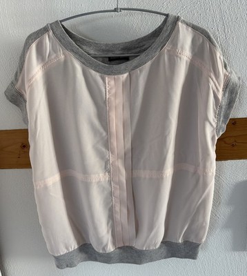 Joseph Janard Damen Bluse Rosa Grau Gr. L Polyester Baumwolle