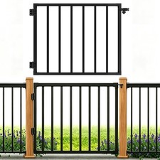 36" W x 42" H Outdoor Deck Gate Kit, Black Heavy  Duty 36IN X 42IN,