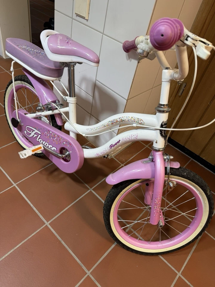 Princess 12 Zoll Flowers Fahrrad für Mädchen Kinderfahrrad