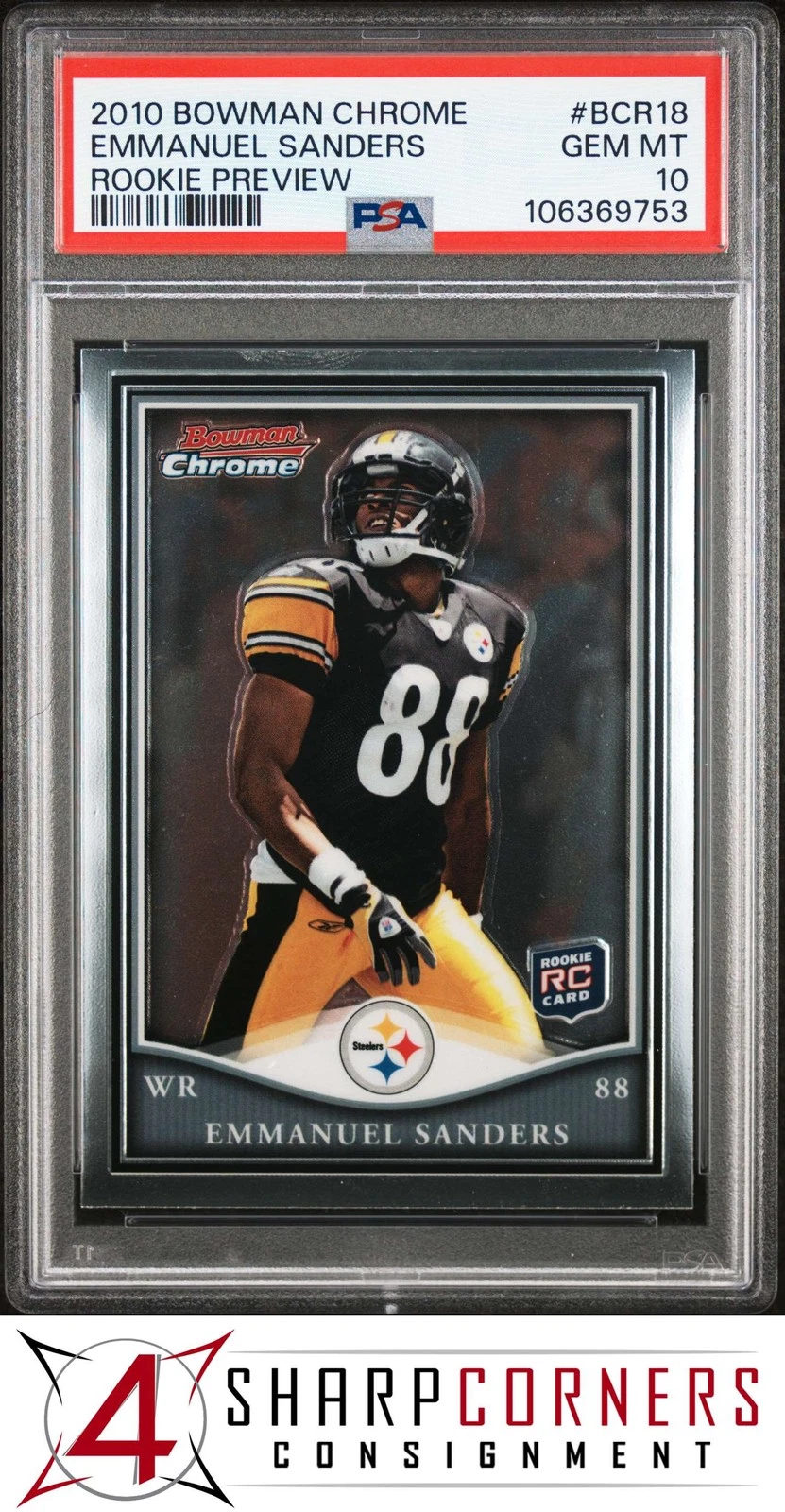 Emmanuel Sanders Bowman Chrome Rookie Preview #BCR18 Base
