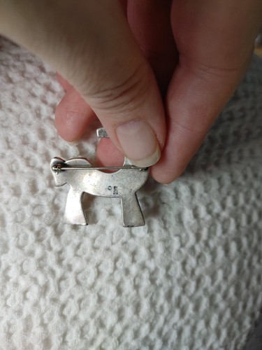 .925 Silber James Avery Anstecknadel stilisiert Lama Alpaka Pferd gestempelt Brosche Retired - Bild 4 von 6