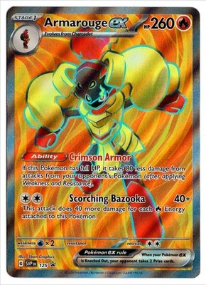 NEAR MINT Pokemon Black Star Promo SVP125 Armarouge ex