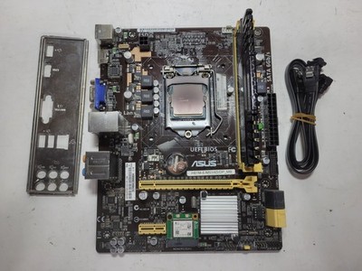 Asus H81M-E Motherboard Core i7-4770S, 8GB RAM, IO Shield #1290