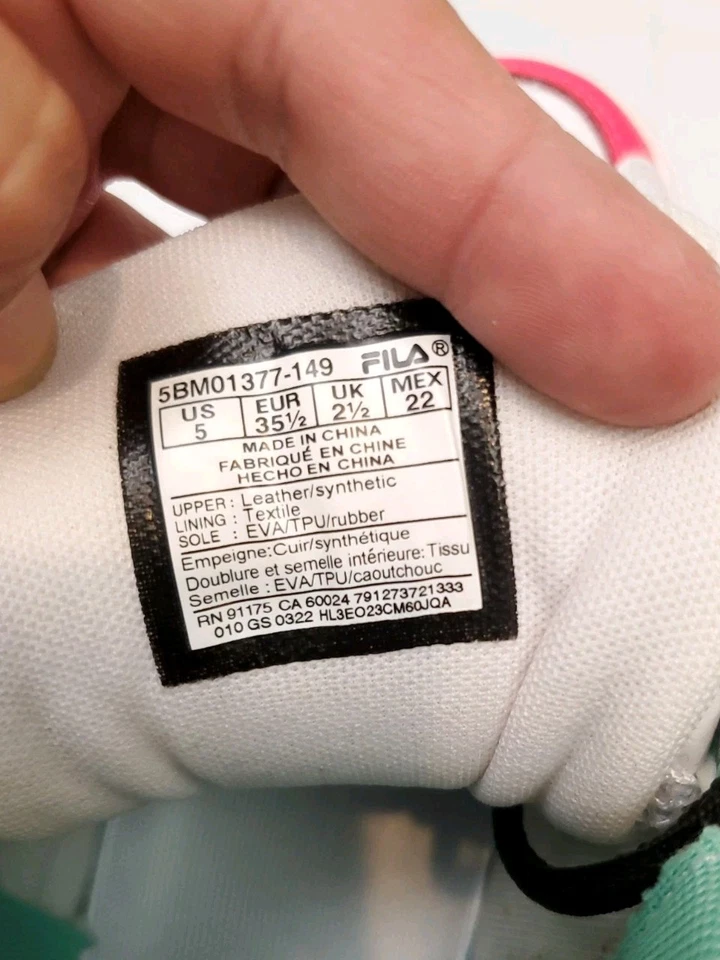 Zapatillas Medianas Fila Grant Hill 2 Baloncesto Rosa y Blanco Para Mujer Estilo Años 90 Talla 5 Foto 2 de 4