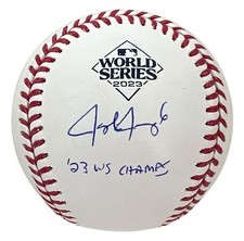 Josh Jung Signed 2023 World Series Baseball w/ 