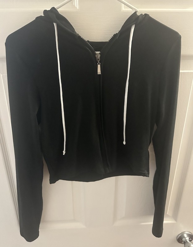 BBJ Black XL Hoodie Cropped Jacket