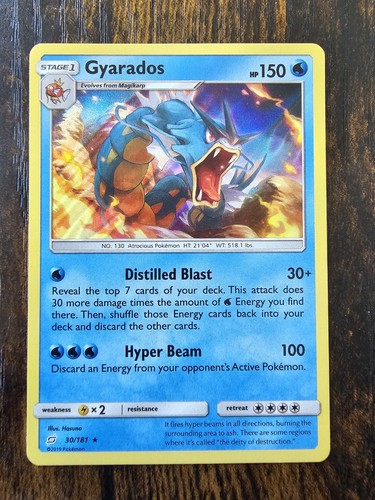 Gyarados 30/181 Holo Rare Team Up Pokemon Holo Near Mint