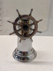 VTG 1950s  Kettle Lighter & 1940s Vintage Chrome Nautical Ship Wheel Lighter  — photo 3