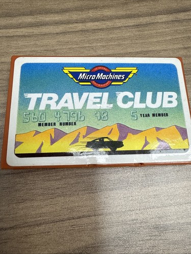 Micro Machines Insiders Travel Club Credit Card Fold Out Mini Playset Vintage - Afbeelding 9 van 9