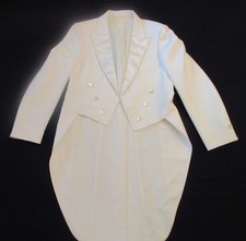 Vintage 1980s After Six Dynasty Collection Formal White Tuxedo Tailcoat sz 40