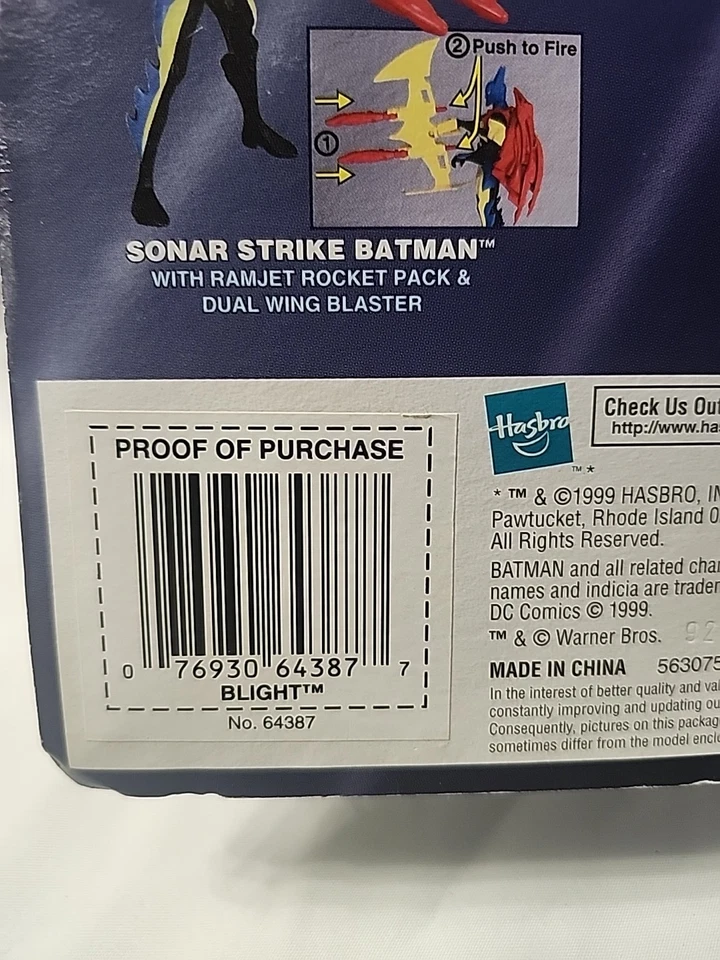 1999 Batman Beyond BLIGHT Figure Glow in the Dark Hasbro NEW SEALED - Image 3 of 4