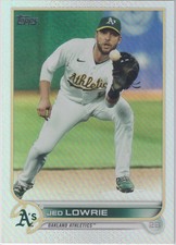 2022 Topps #343 Jed Lowrie Rainbow Foil