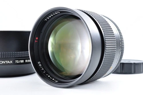 [EXC+3/HOOD] Contax Carl Zeiss Planar T* 85mm F1.4 Lens MMJ C/Y From Japan #218
