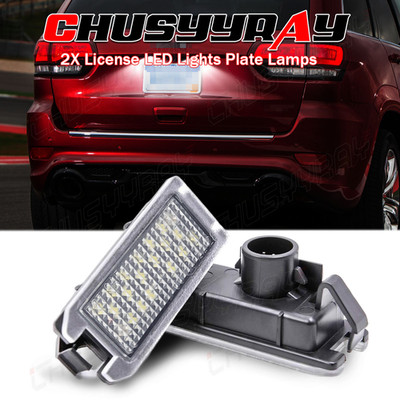 2x LED License Plate Lights For Jeep Grand Cherokee Maserati Levante Fiat 500