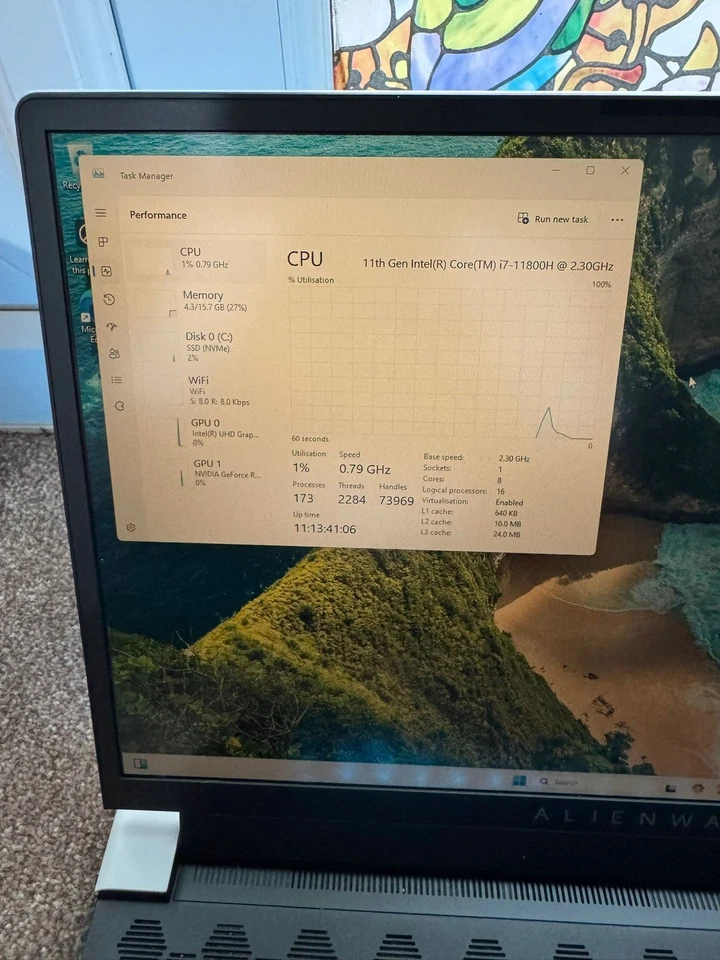 Dell Alienware X17 R1 i7-11800H 8 Core 16Gb 512SSD RTX 3060 6Gb FHD 360Hz  - Image 4 of 4