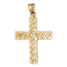 Cross Charm Pendant 14k Gold