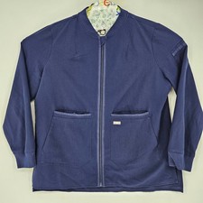Figs Jacket Womens Extra Large Navy Blue Bellery Scrub Zip Front Healthcare