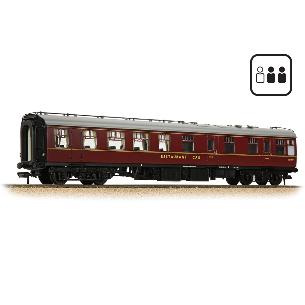 Branchline 39-103DPF BR Mk1 RU Restaurant Unclassified BR Maroon [PF] OO - Gauge