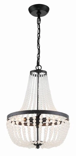 Crystorama Rylee 14" Wide Matte Black 3-Light Crystal Chandelier - Picture 4 of 8
