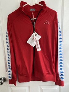 kappa track jacket red