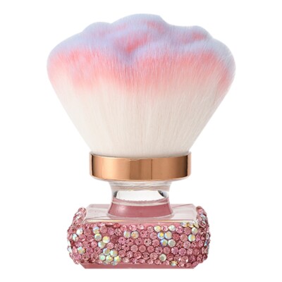 Travel-Size Shiny Pink Color Diamond Makuup Brush Powder Blusher Brush