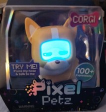 Pixel Petz- Corgi Toy Figure- Interactive Digital Pet Companion-100 Expressions