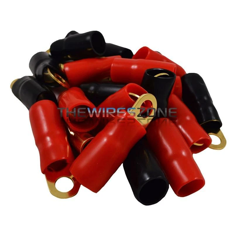 Raptor R038RT Mid Series Gold 1/0 Gauge 3/8" Ring Terminal (20/pack) 1/0 AWG - Image 3 of 3