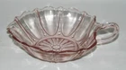 Anchor Hocking Glass OYSTER AND PEARL Pink Heart Shaped One-Handled Candy Dish