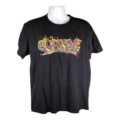Shirt Supreme Playera Negra Tee Shirt Comme Des GarÃ§ons Camiseta